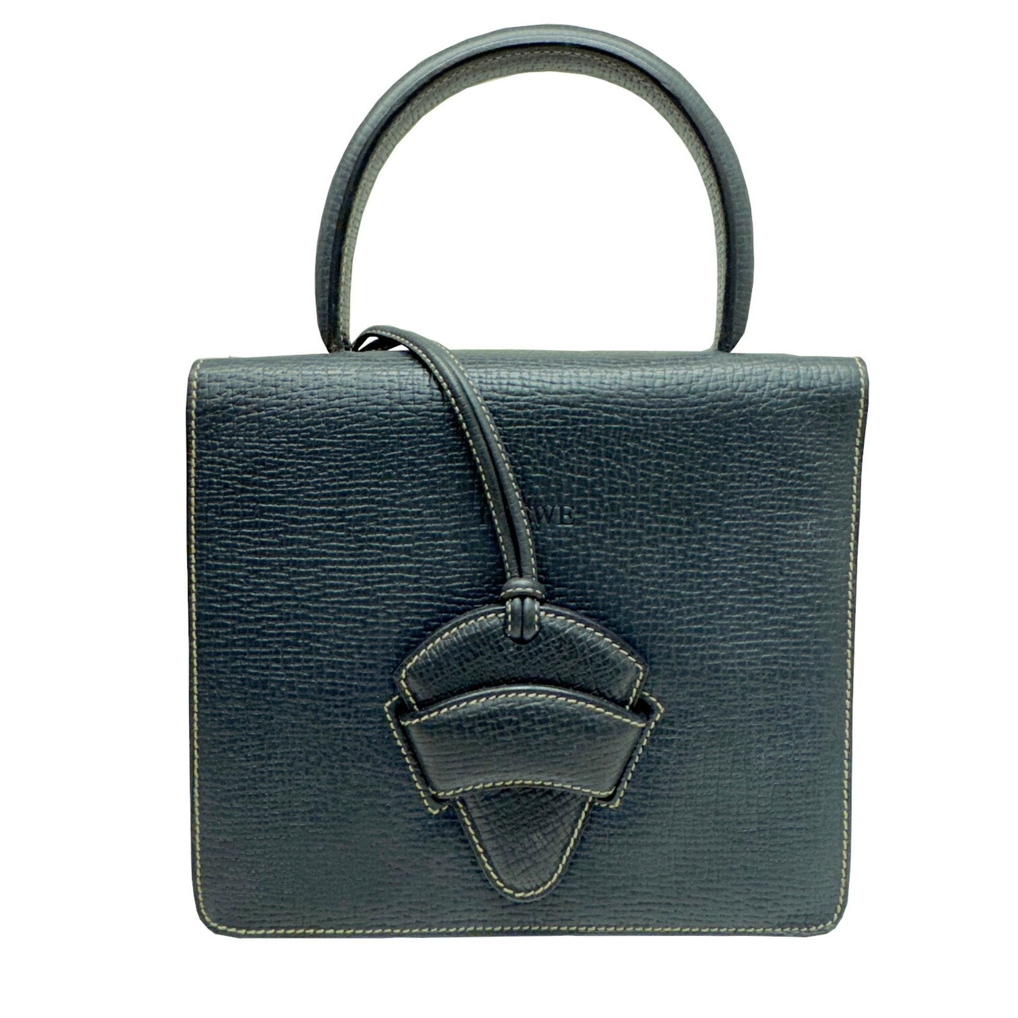 Loewe Barcelona Navy Leather Handbag 