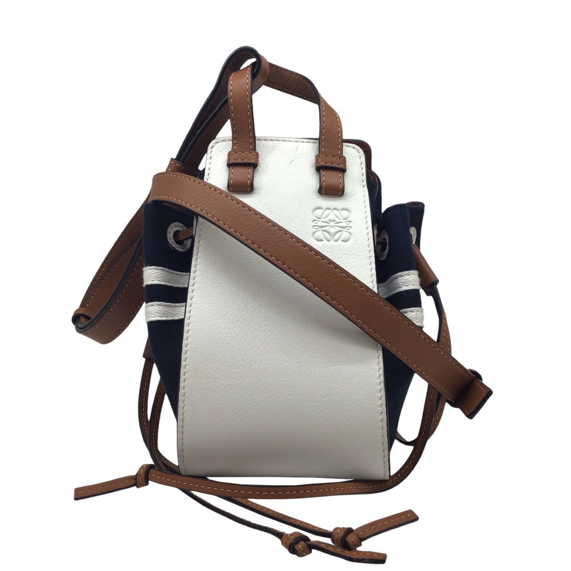 Loewe Hammock Brown Canvas Handbag 