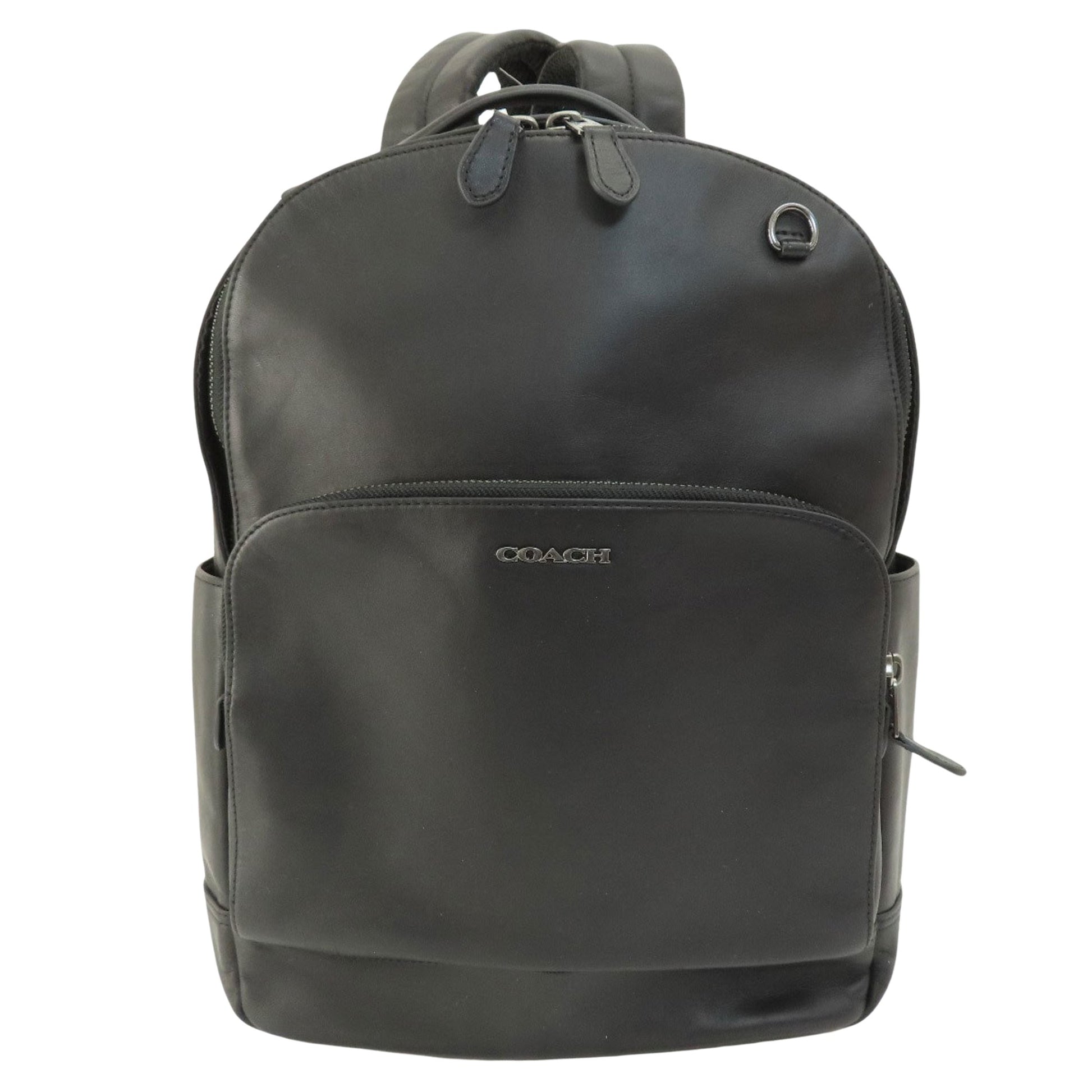 Coach Black Leather Backpack Bag