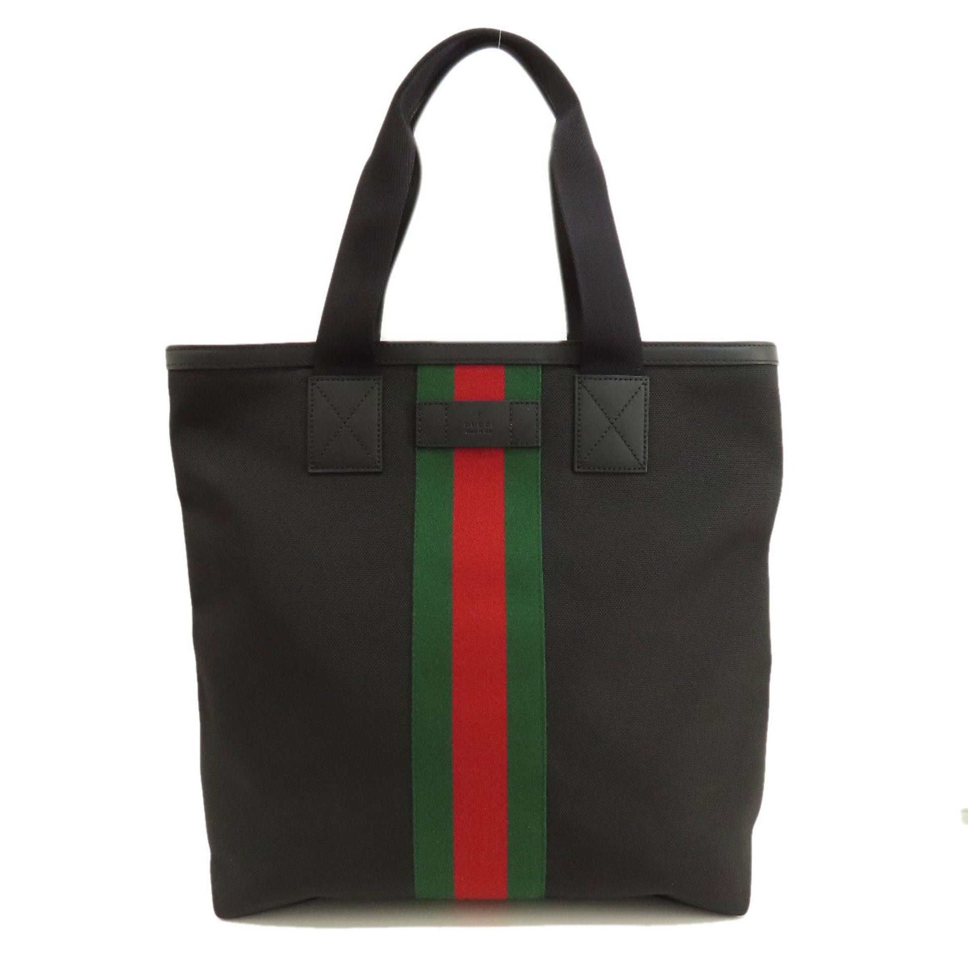 Gucci Web Black Canvas Tote Bag