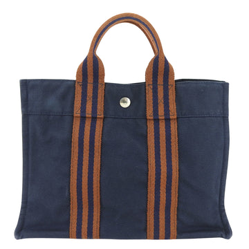 Hermès Fourre tout Navy Cotton Tote Bag