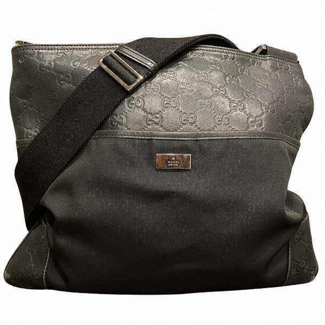 Gucci Guccissima Black Synthetic Shoulder Bag