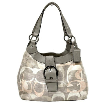 Coach Grey Canvas Handbag 