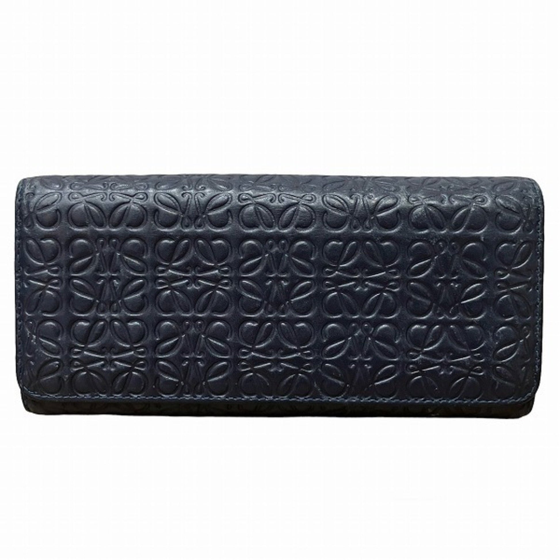 Loewe -- Navy Leather Wallet 