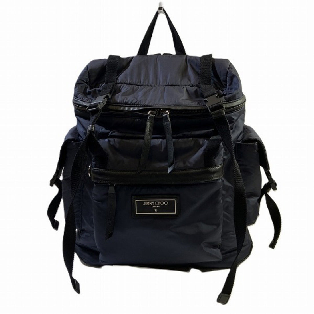 Jimmy Choo Navy Synthetic Backpack Bag