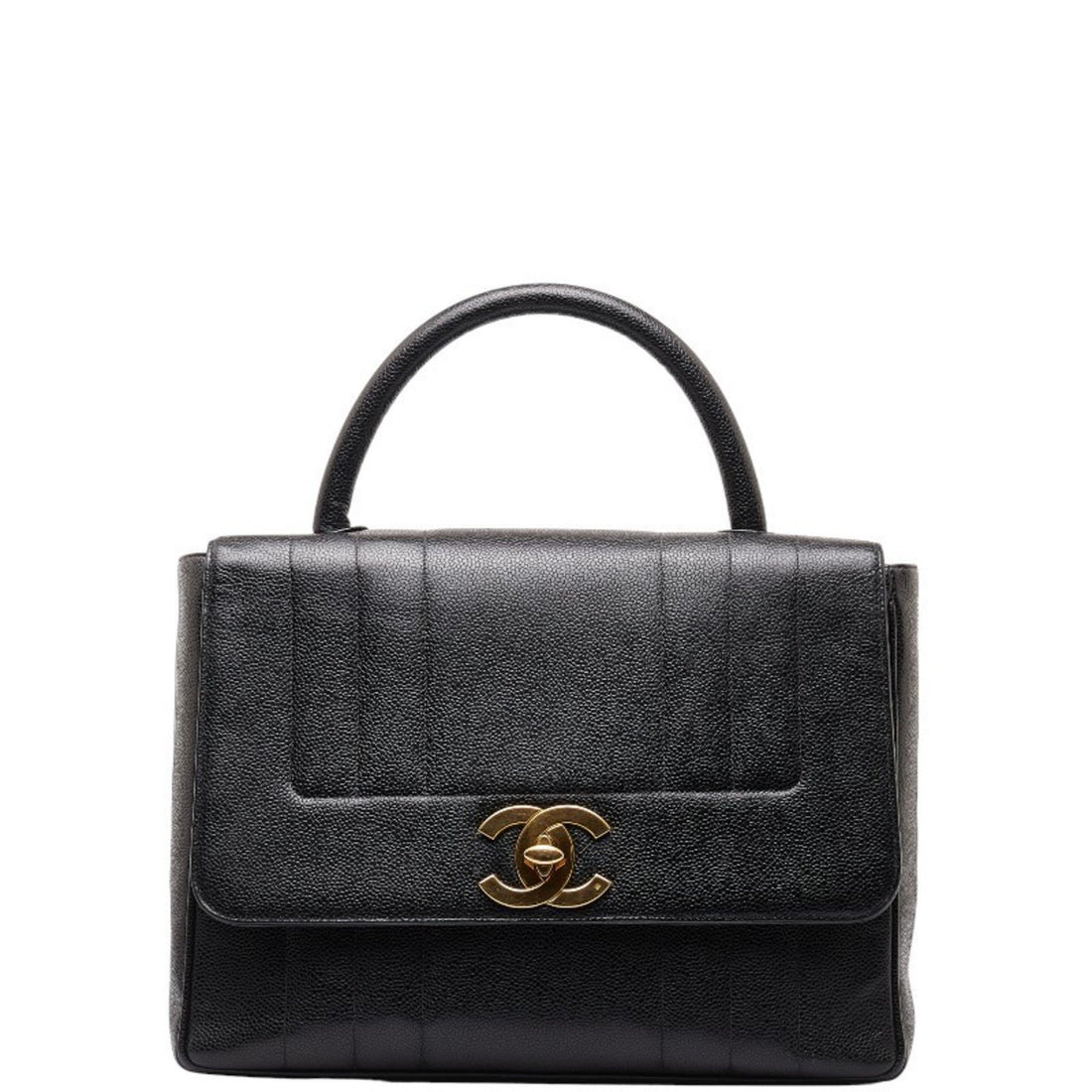 Chanel Mademoiselle Black Leather Handbag 