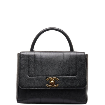 Chanel Mademoiselle Black Leather Handbag 