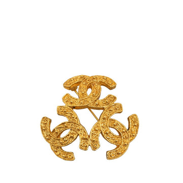 Chanel Coco Mark Gold Gold Brooch 