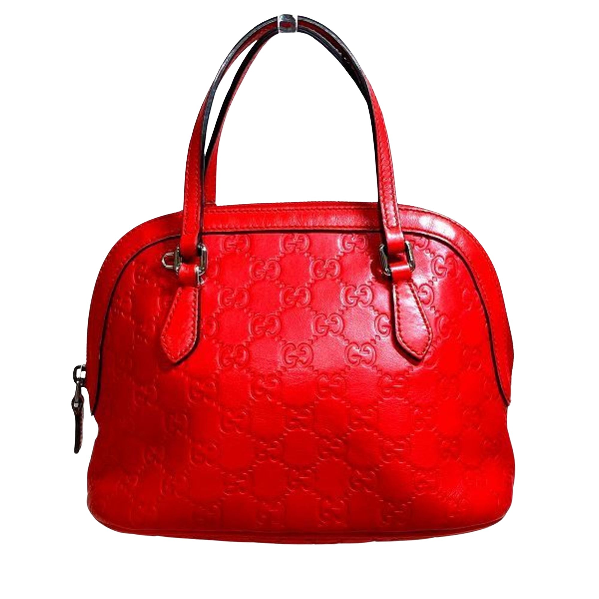 Gucci Guccissima Red Leather Handbag 