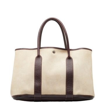 Hermès Garden Party Beige Leather Tote Bag