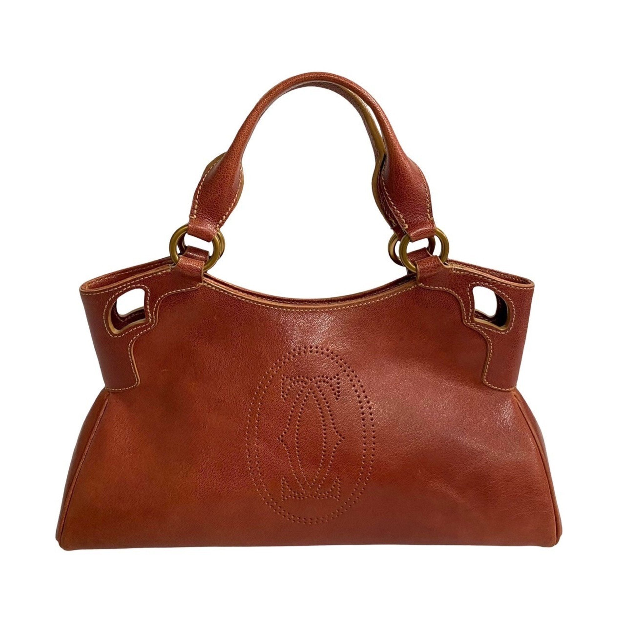 Cartier Marcello Red Leather Tote Bag