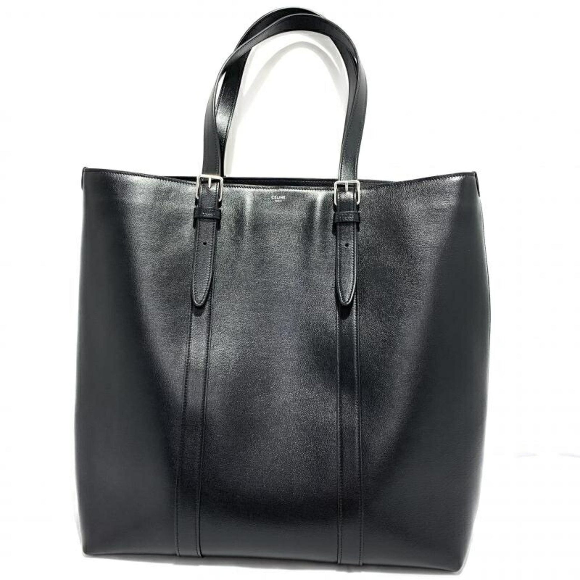 Céline Triomphe Black Leather Tote Bag