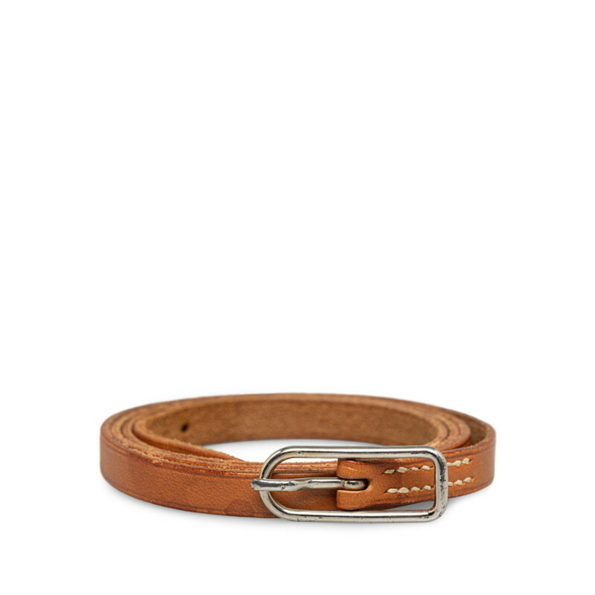 Hermès Hapi 3 Brown Leather Bracelet 