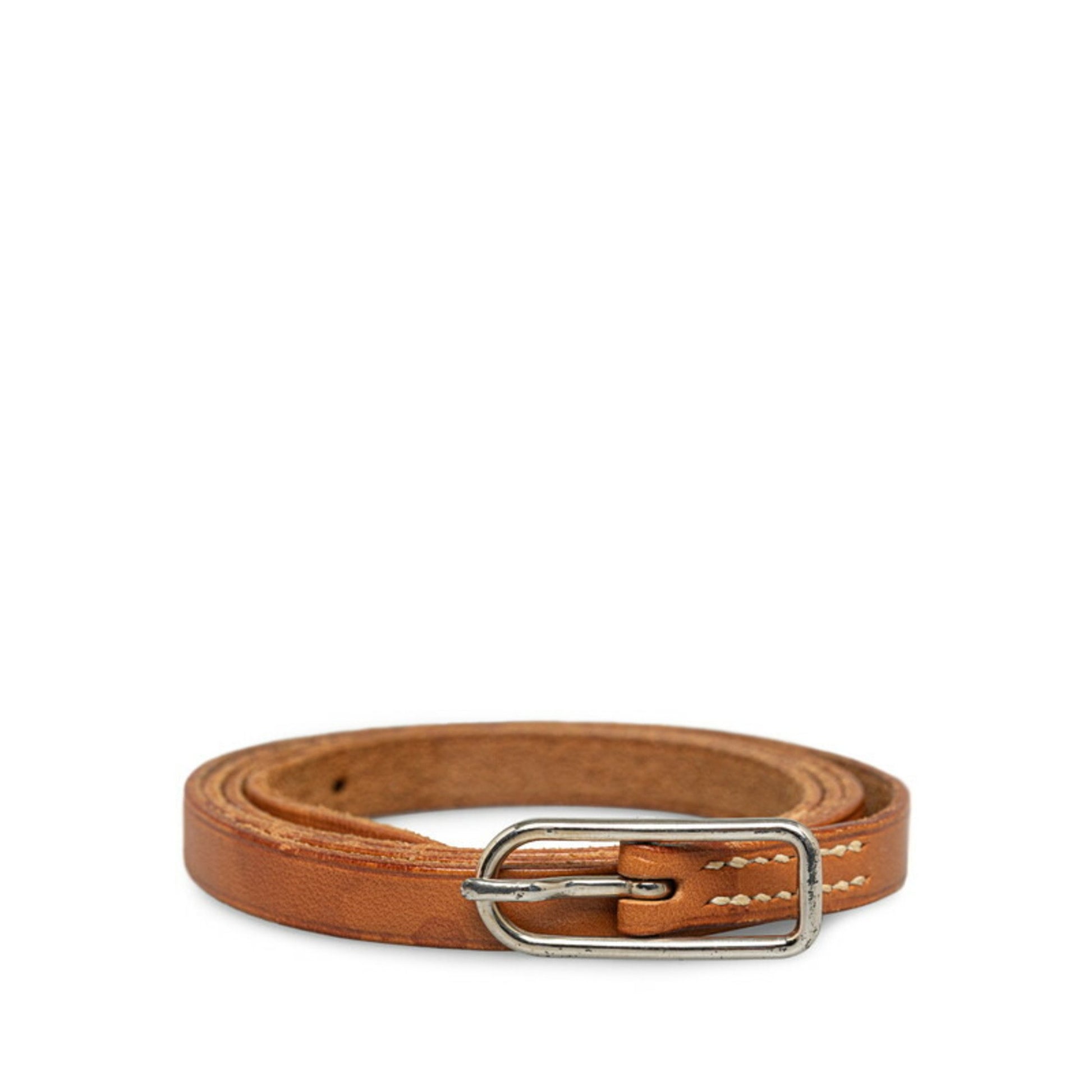 Hermès Hapi 3 Brown Leather Bracelet 