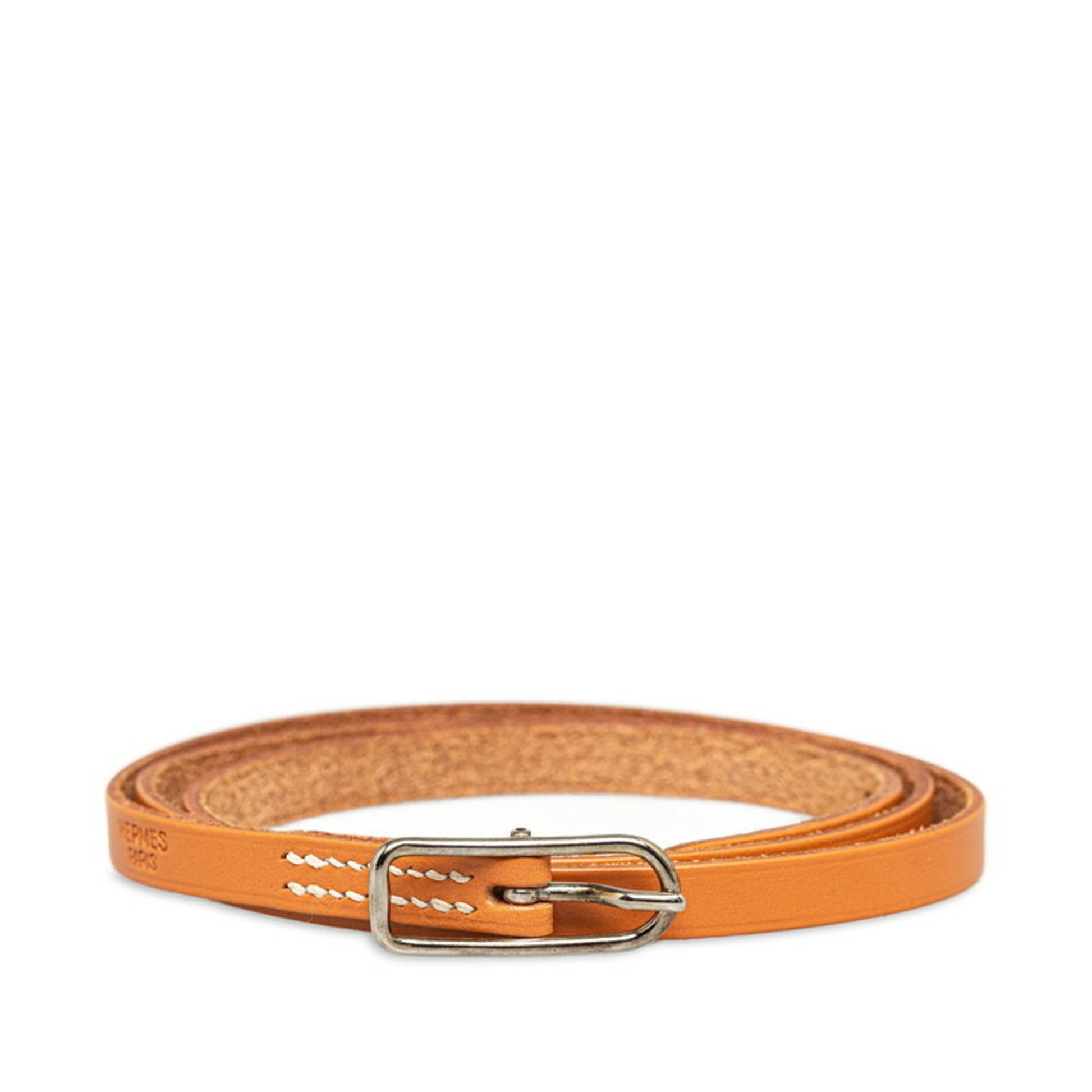 Hermès Hapi 3 Camel Leather Bracelet 