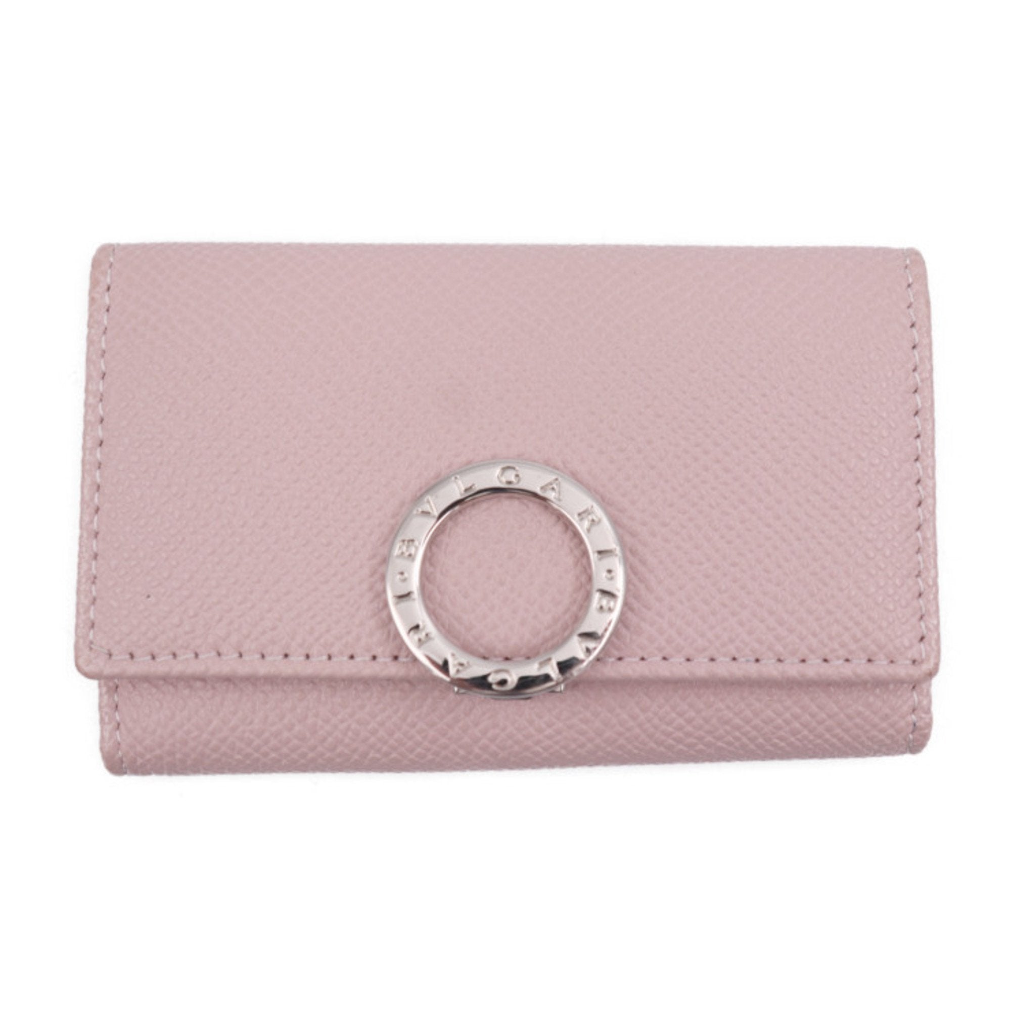 Bulgari Keyholder Pink Leather Wallet 