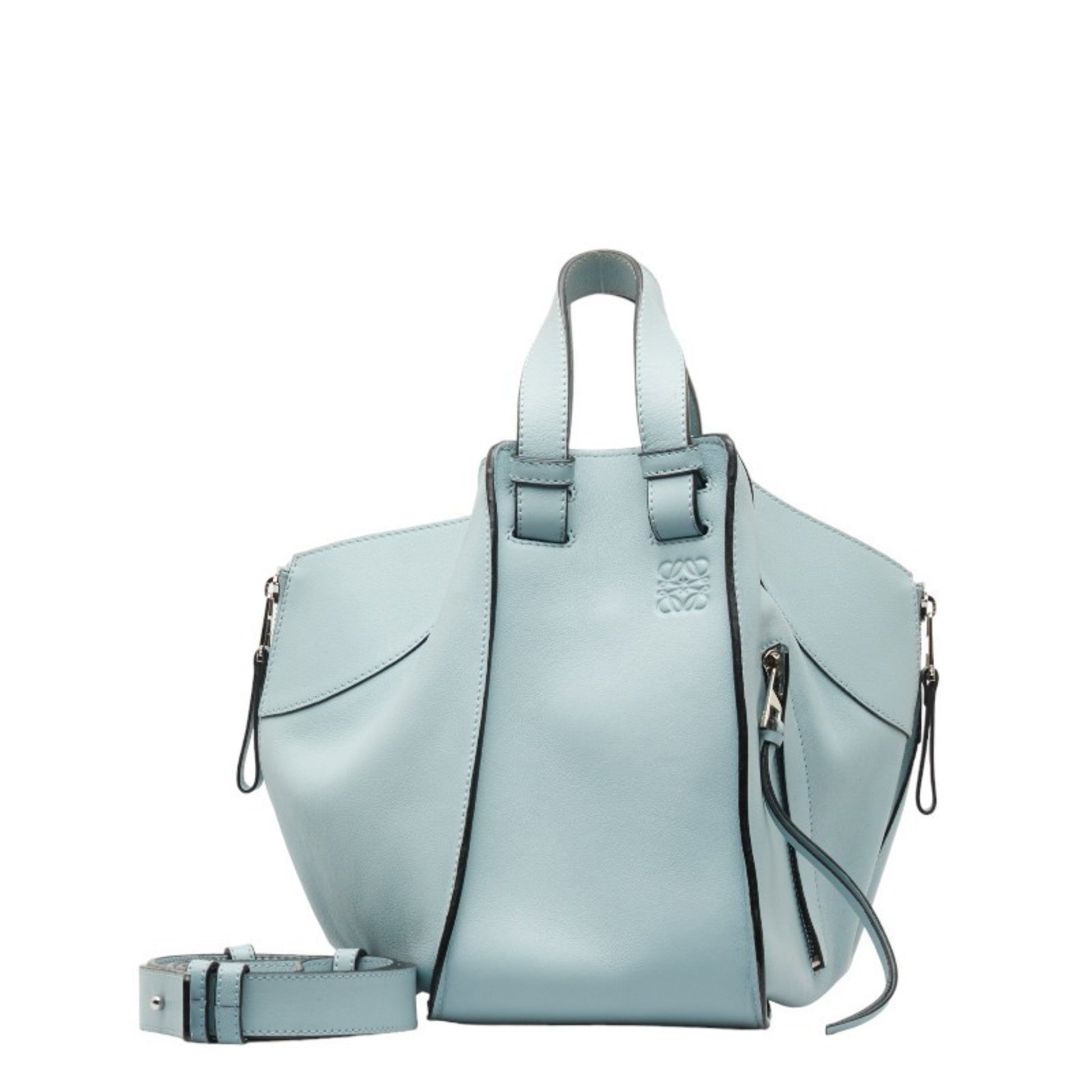 Loewe Hammock Blue Leather Handbag 