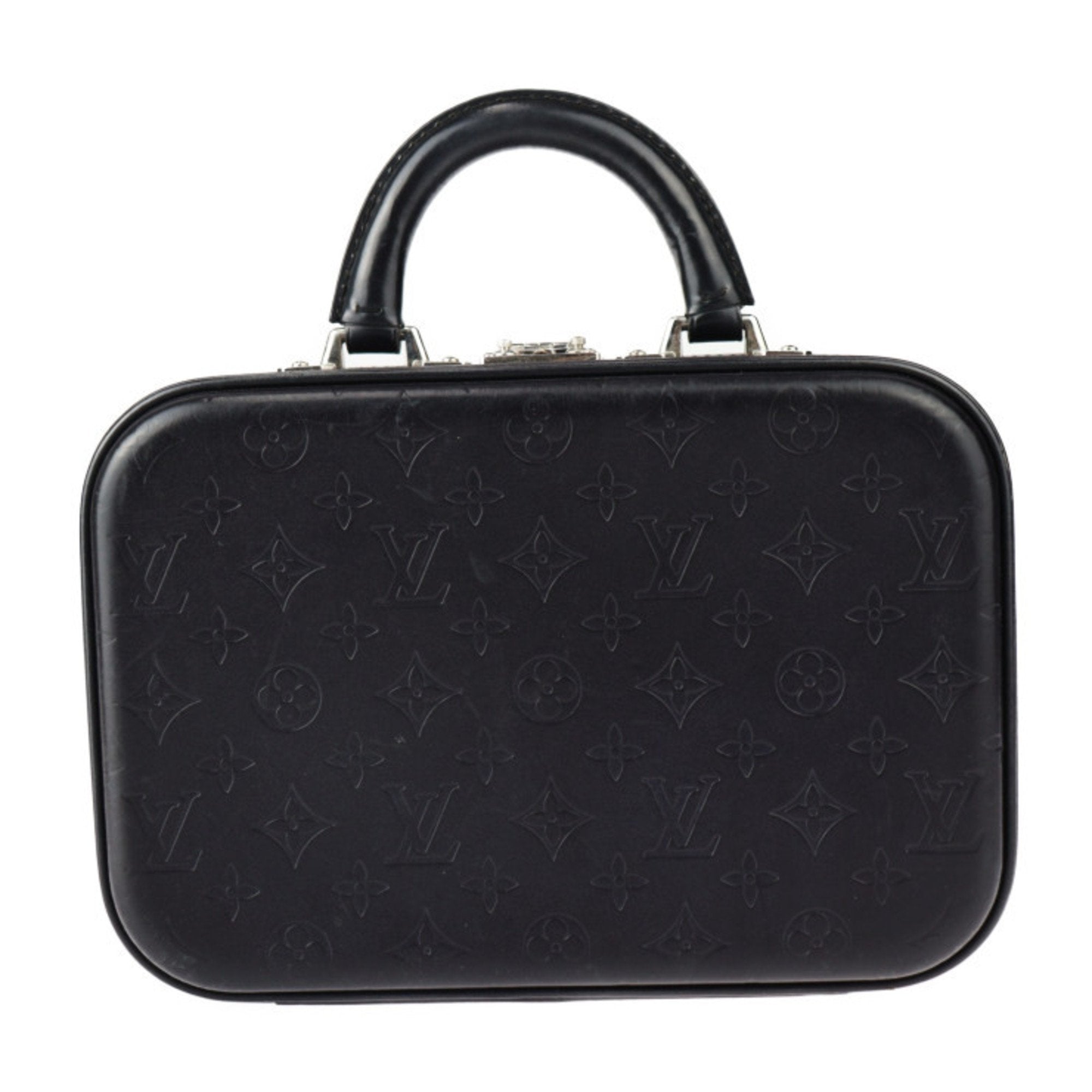 Louis Vuitton Valisette Black Leather Handbag 