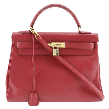 Hermès Kelly Red Leather Handbag 