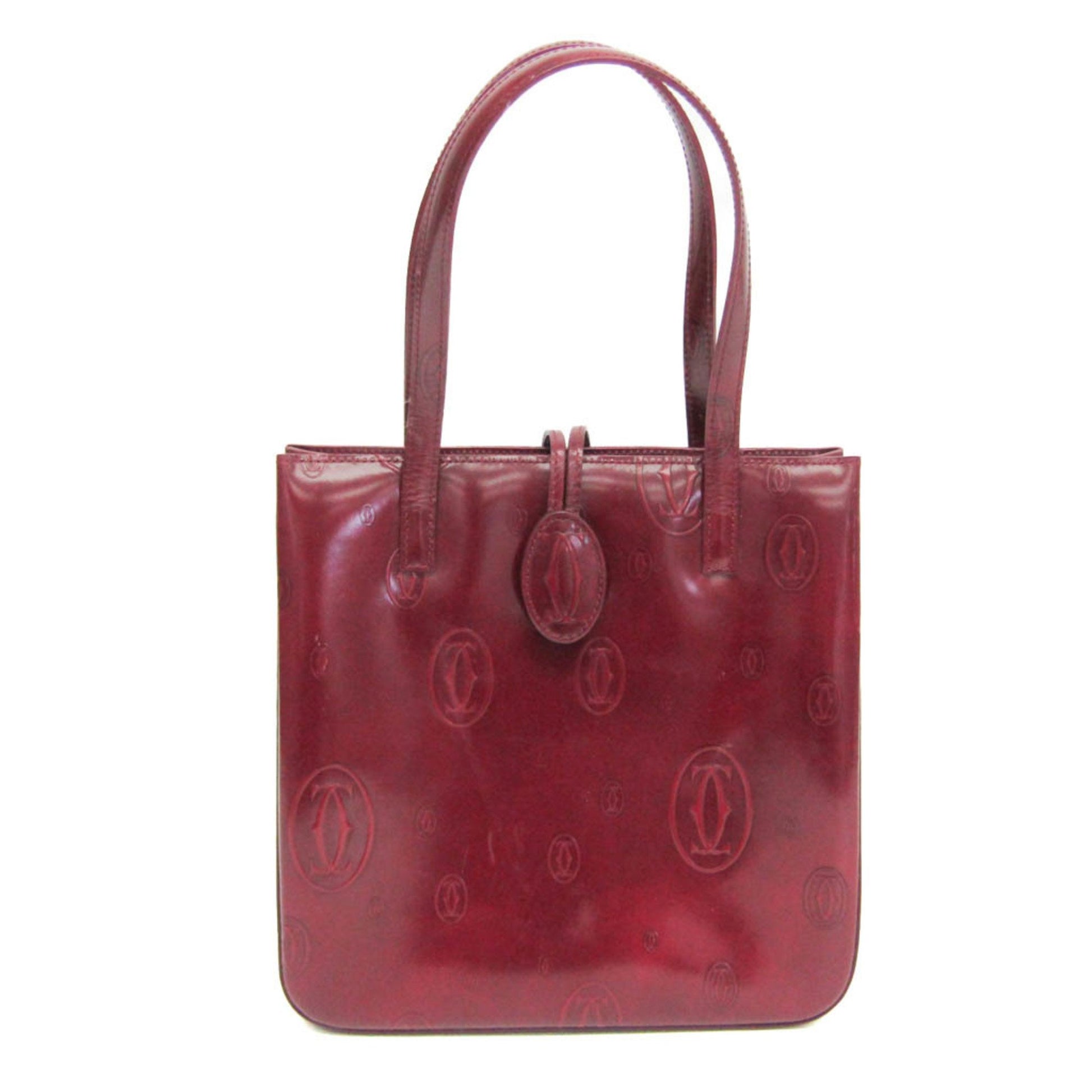 Cartier Happy birthday Burgundy Patent Leather Handbag 