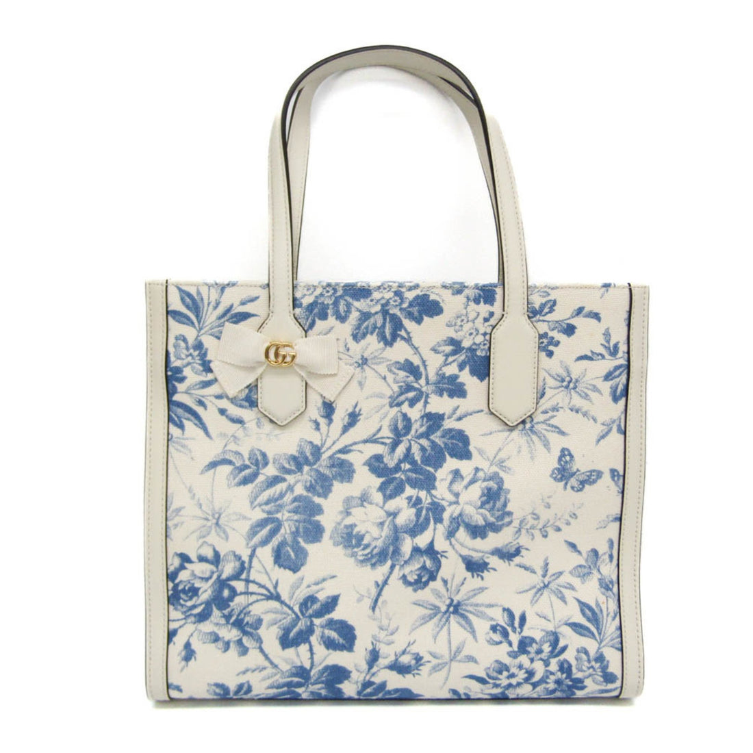 Gucci Herbarium Blue Canvas Tote Bag