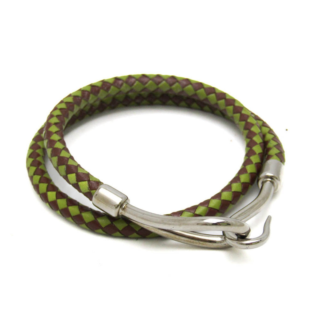 Hermès Jumbo Green Leather Bracelet 