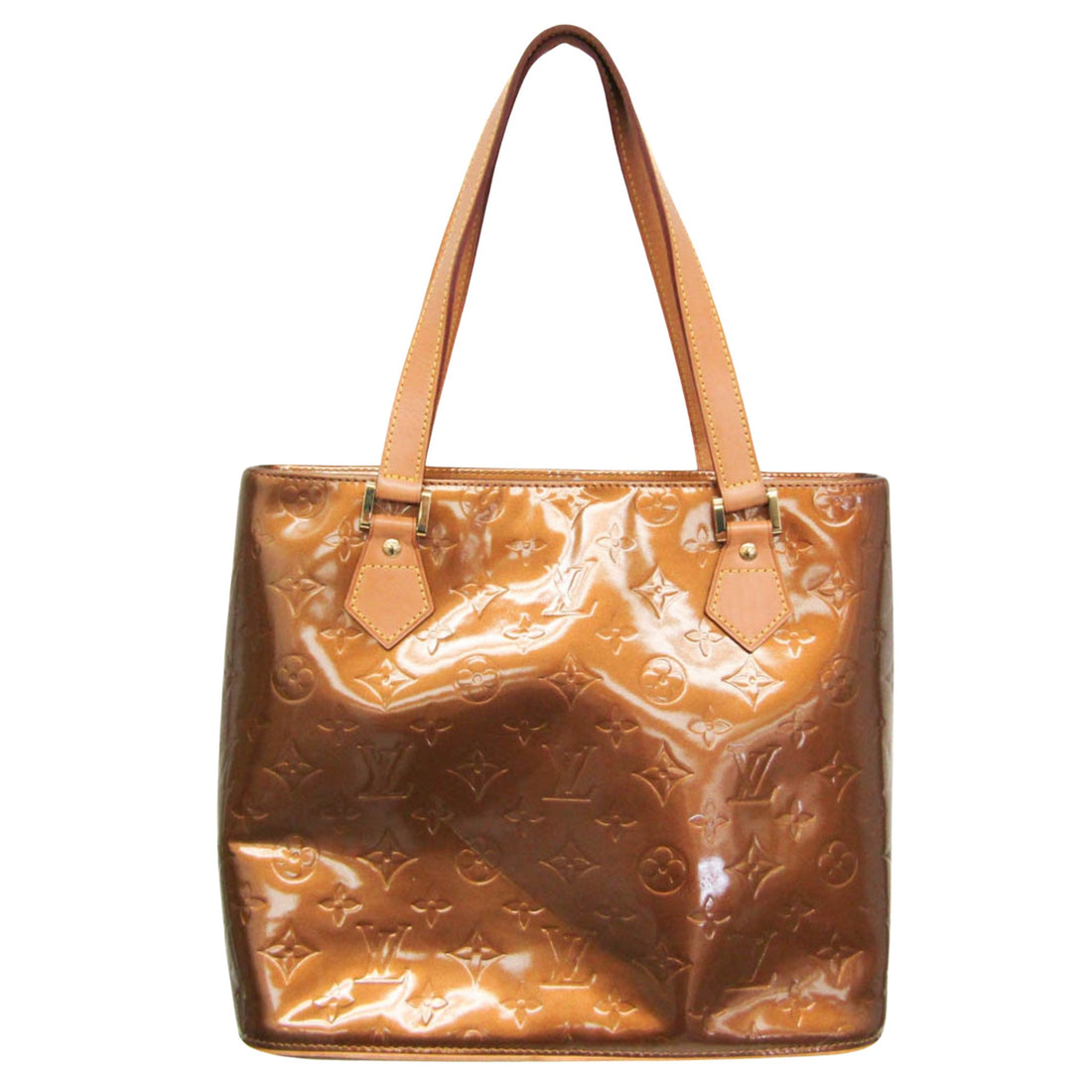 Louis Vuitton Houston Copper Patent Leather Handbag 