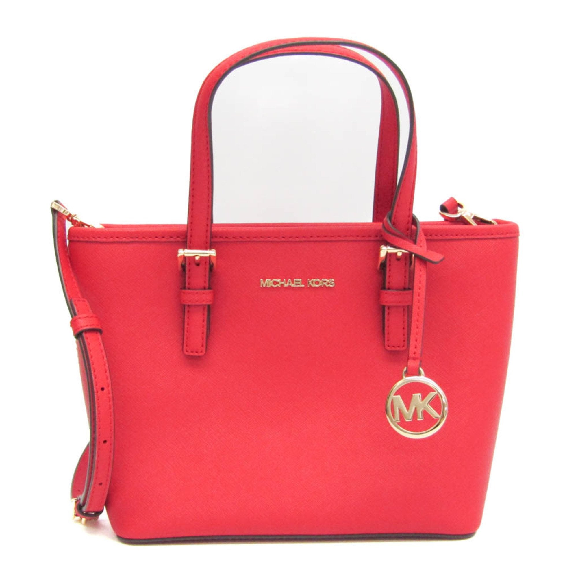 Michael Kors Jet set Red Leather Handbag 