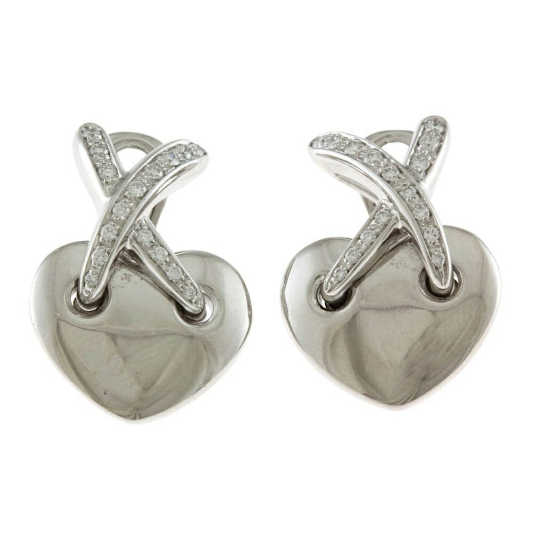 Chaumet Liens heart Silver White Gold Earring 