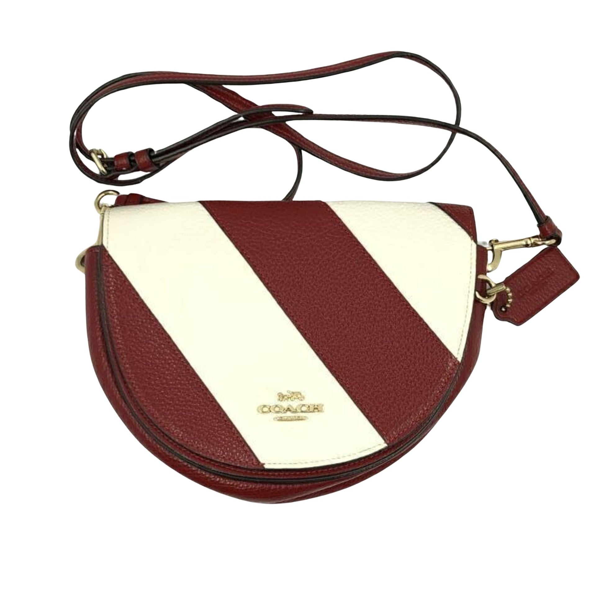 Coach Burgundy Leather Shopper Bag