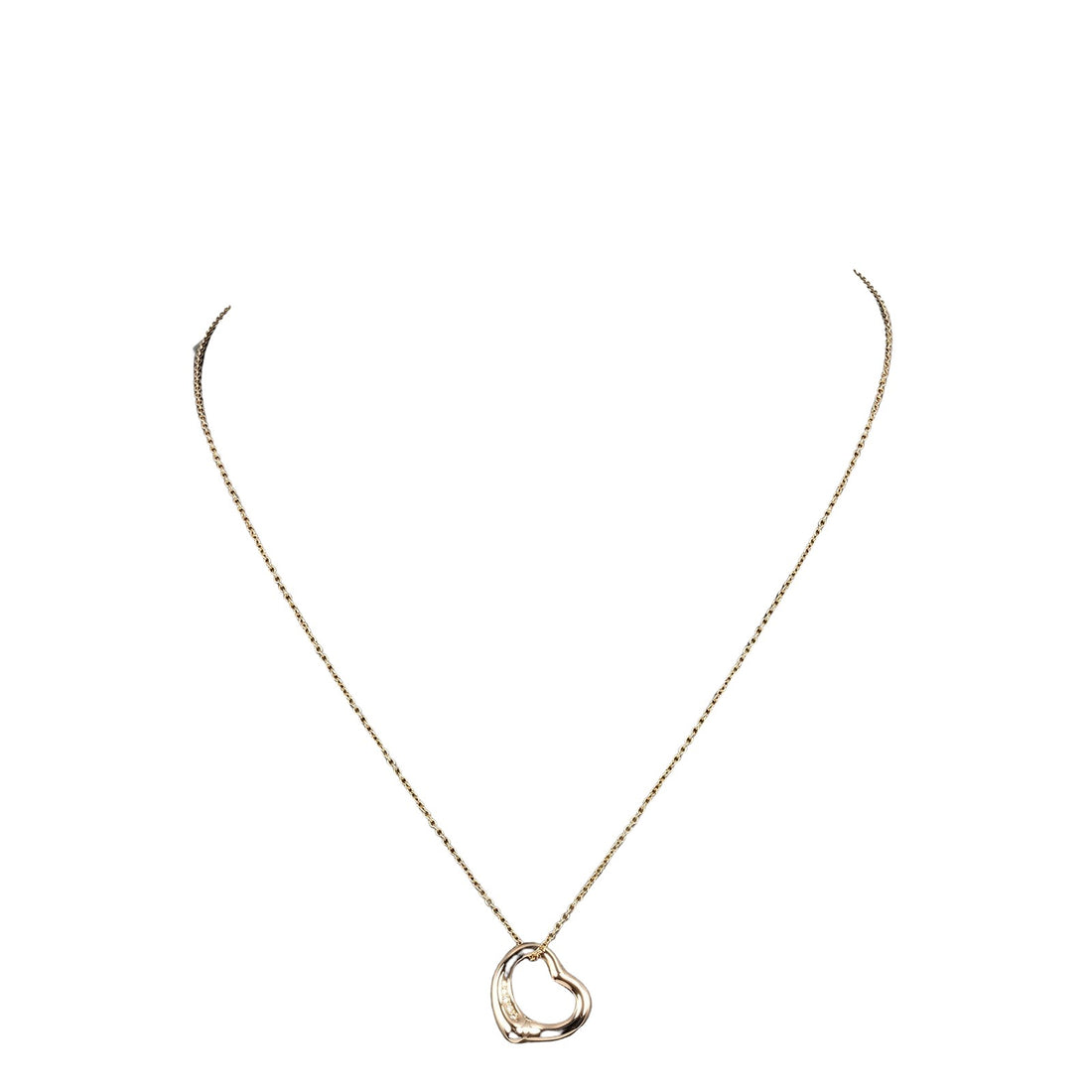 Tiffany & Co Open Heart Gold Rose Gold Necklace 