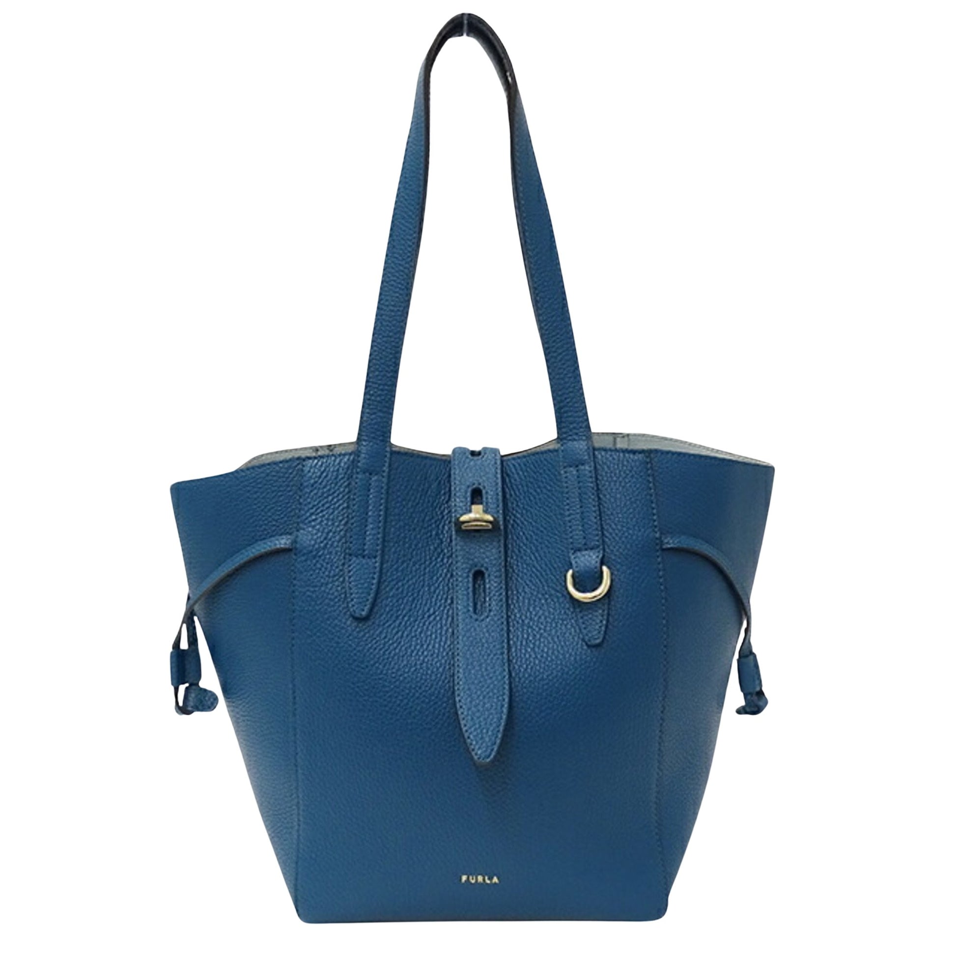 Furla Net Blue Leather Shoulder Bag