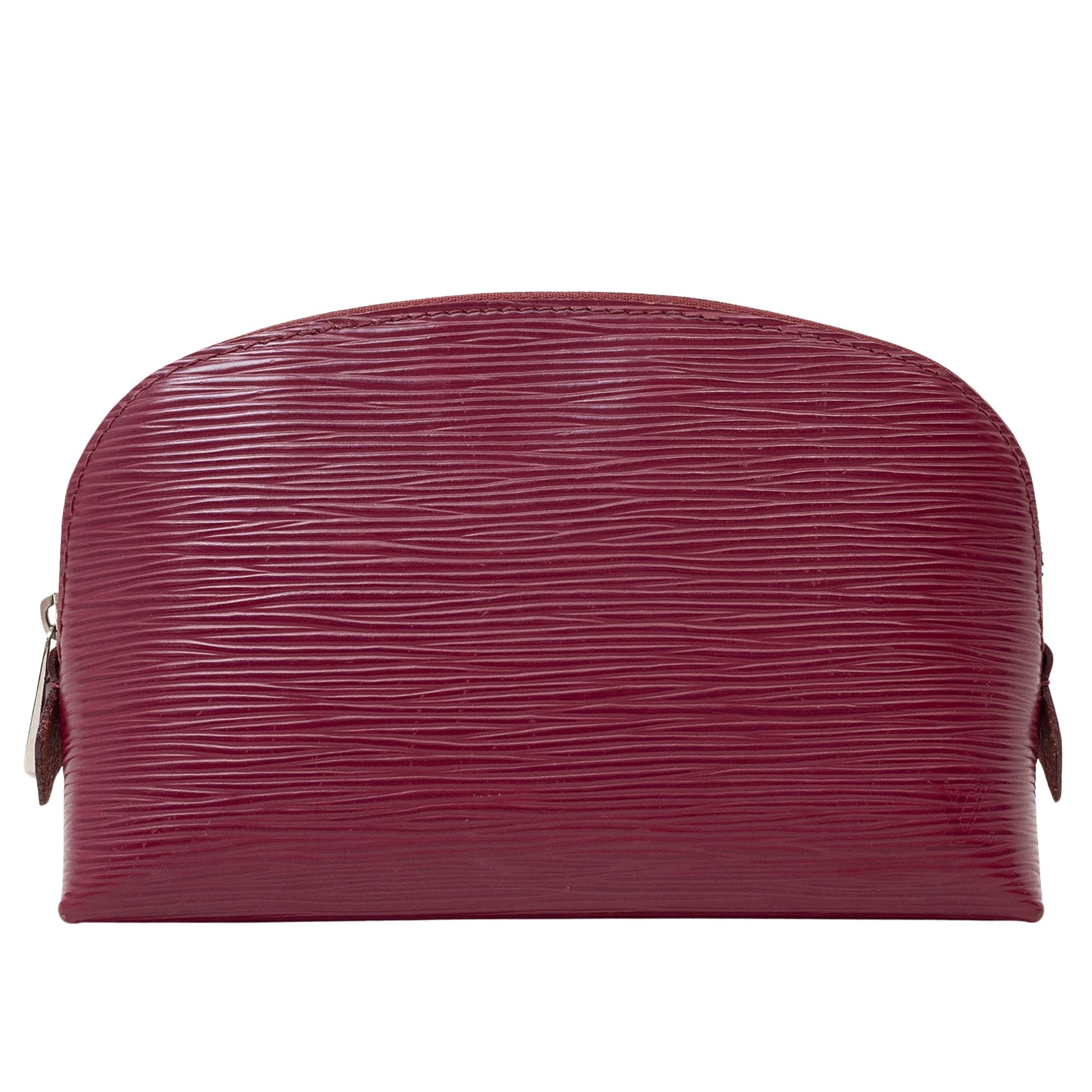 Louis Vuitton Cosmetic pouch Burgundy Leather Clutch Bag