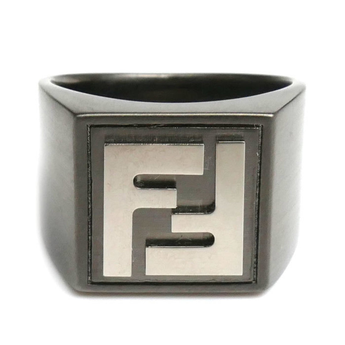 Fendi FF Black Metal Ring 