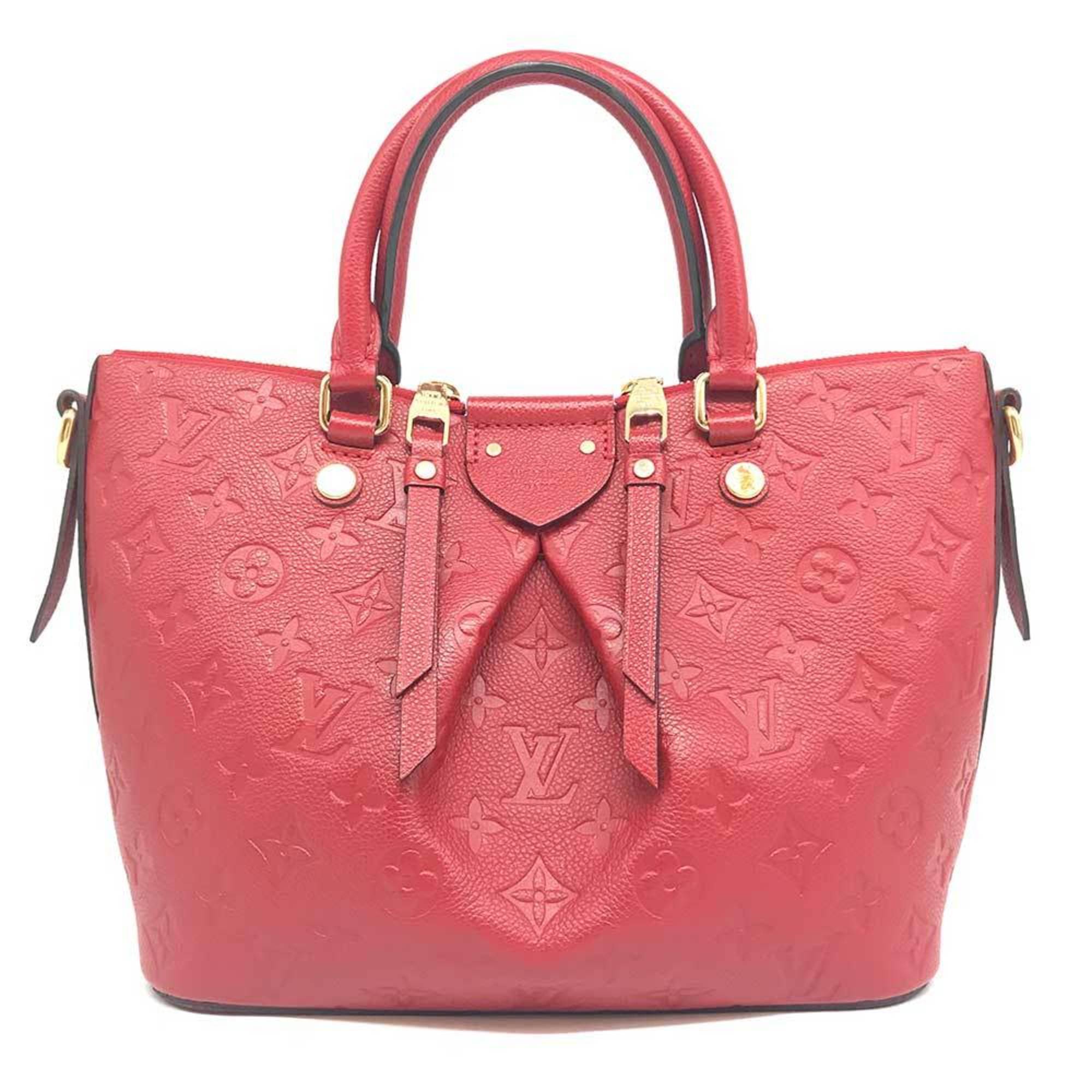 Louis Vuitton Mazarine Red Leather Handbag 