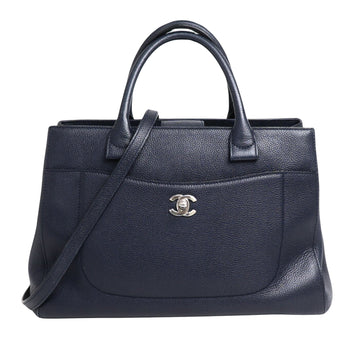 Chanel Executive Navy Leather Shoulder Bag