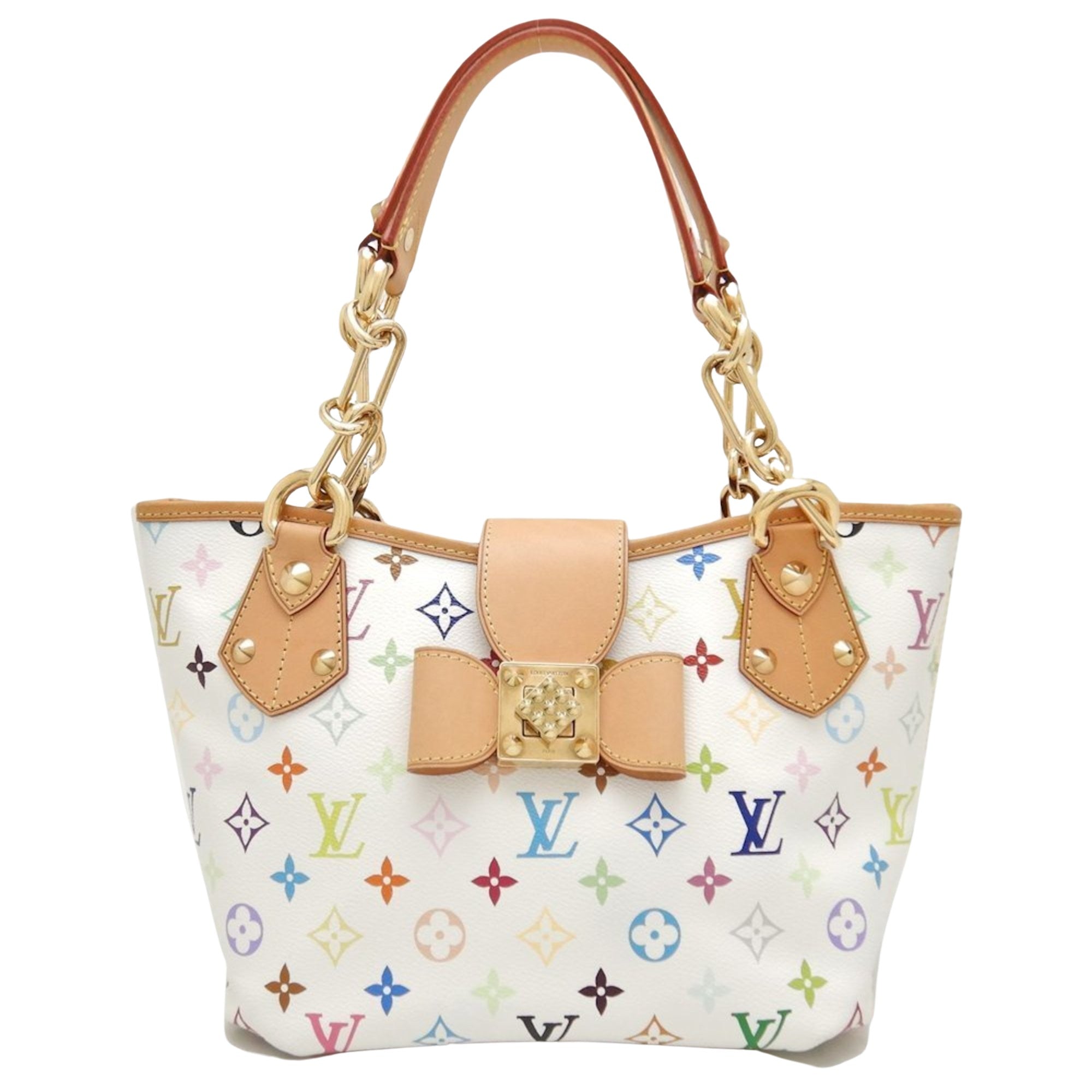 Louis Vuitton Annie White Canvas Shoulder Bag