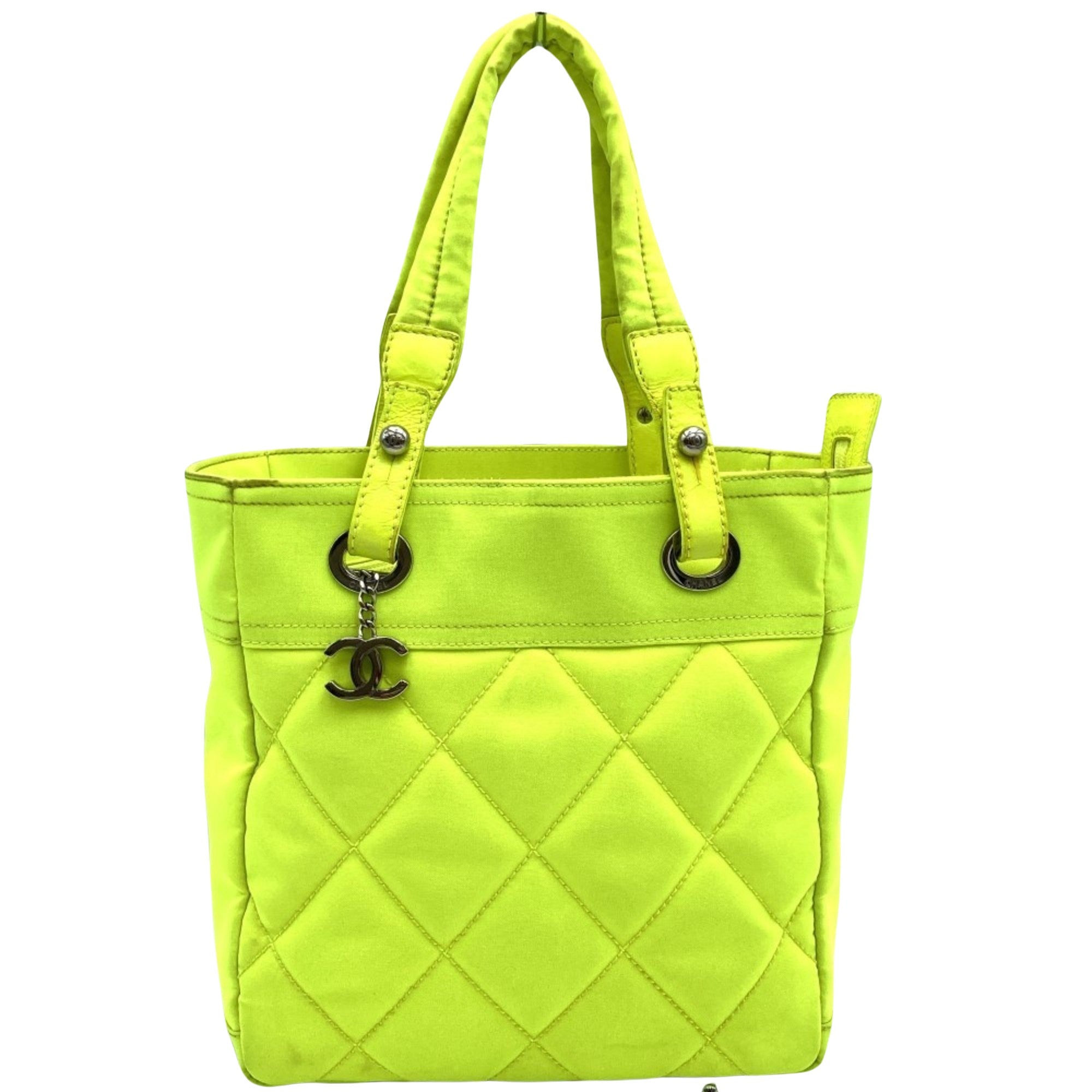 Chanel Cabas Yellow Canvas Tote Bag