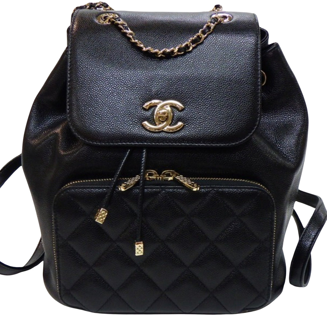 Chanel Duma Black Leather Backpack Bag