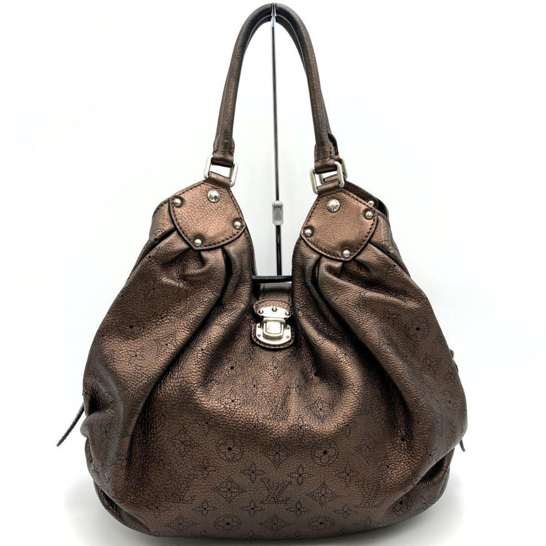 Louis Vuitton Mahina Brown Leather Handbag 