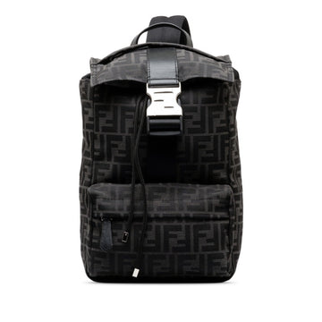 Fendi Fendiness Black Canvas Backpack Bag