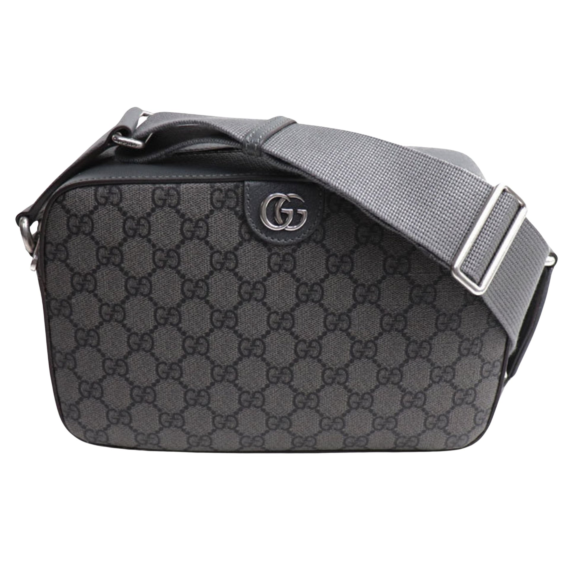 Gucci Ophidia Grey Canvas Shoulder Bag