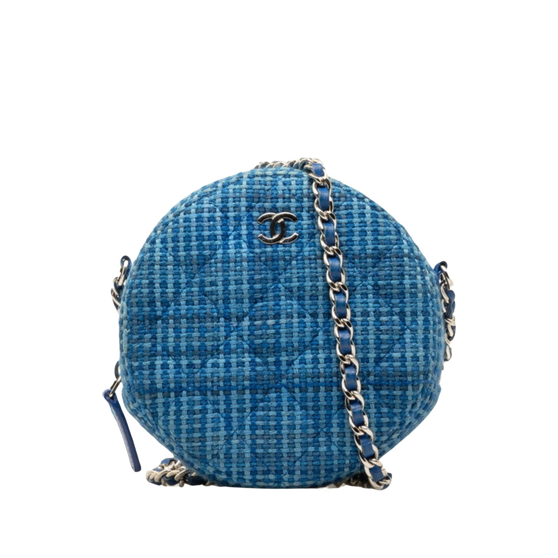 Chanel Pocket In The City Blue Tweed Shopper Bag