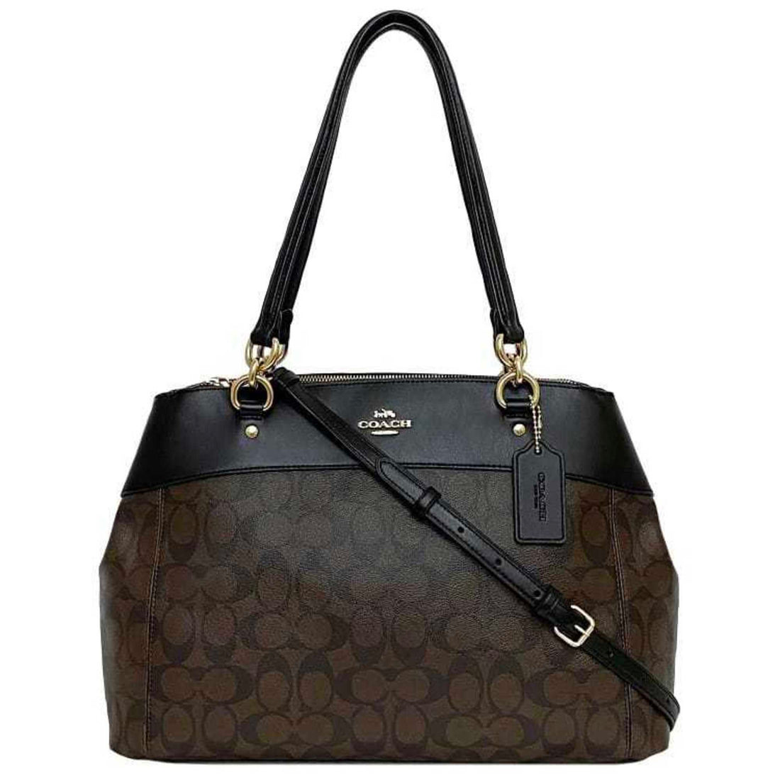 Coach Signature Black Canvas Tote Bag