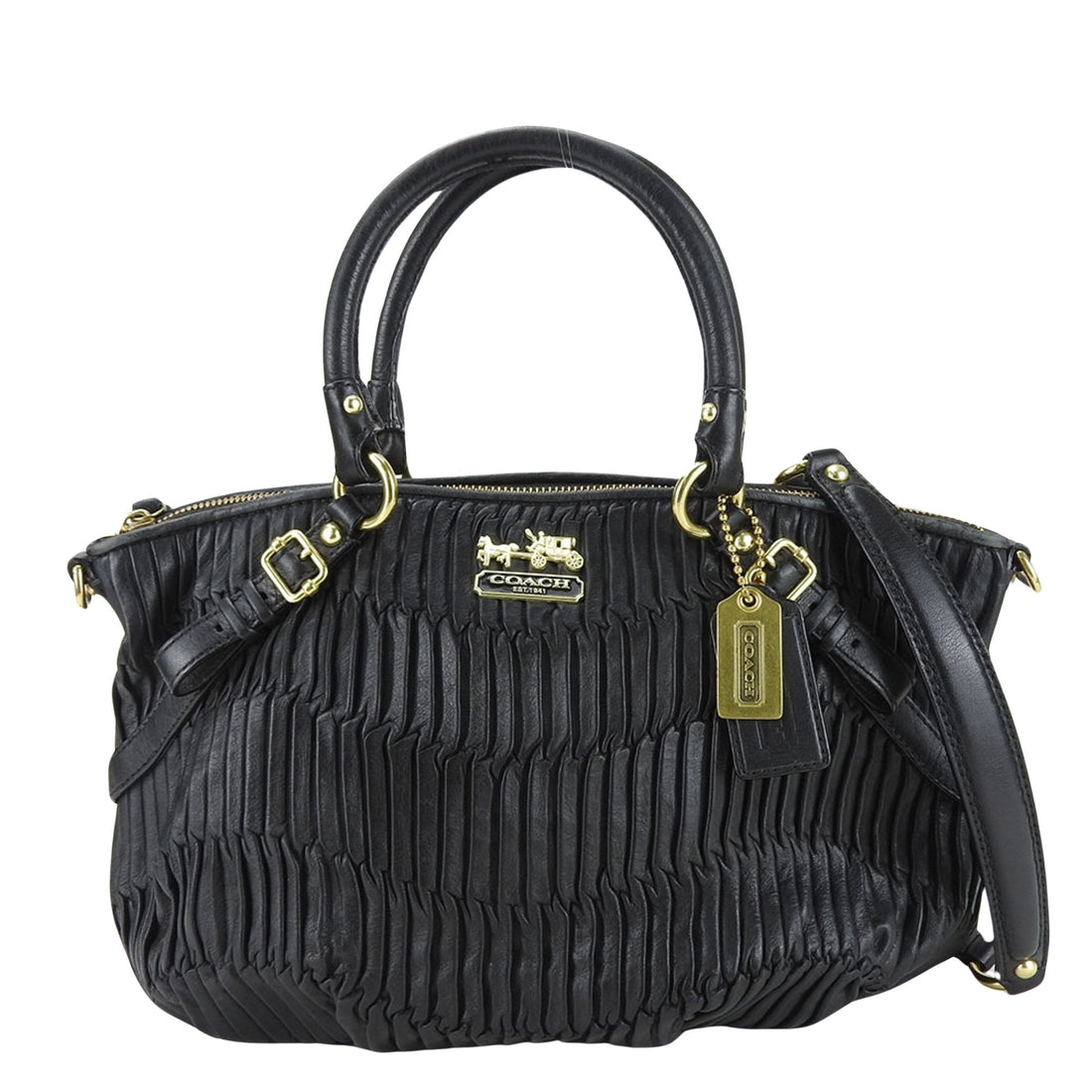 Coach Madison Black Leather Handbag 