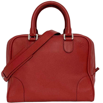 Loewe Amazona 75 Red Leather Handbag 