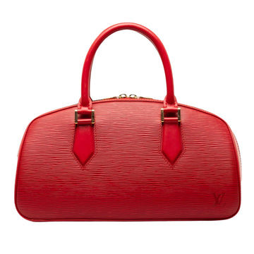 Louis Vuitton Jasmine Red Leather Handbag 