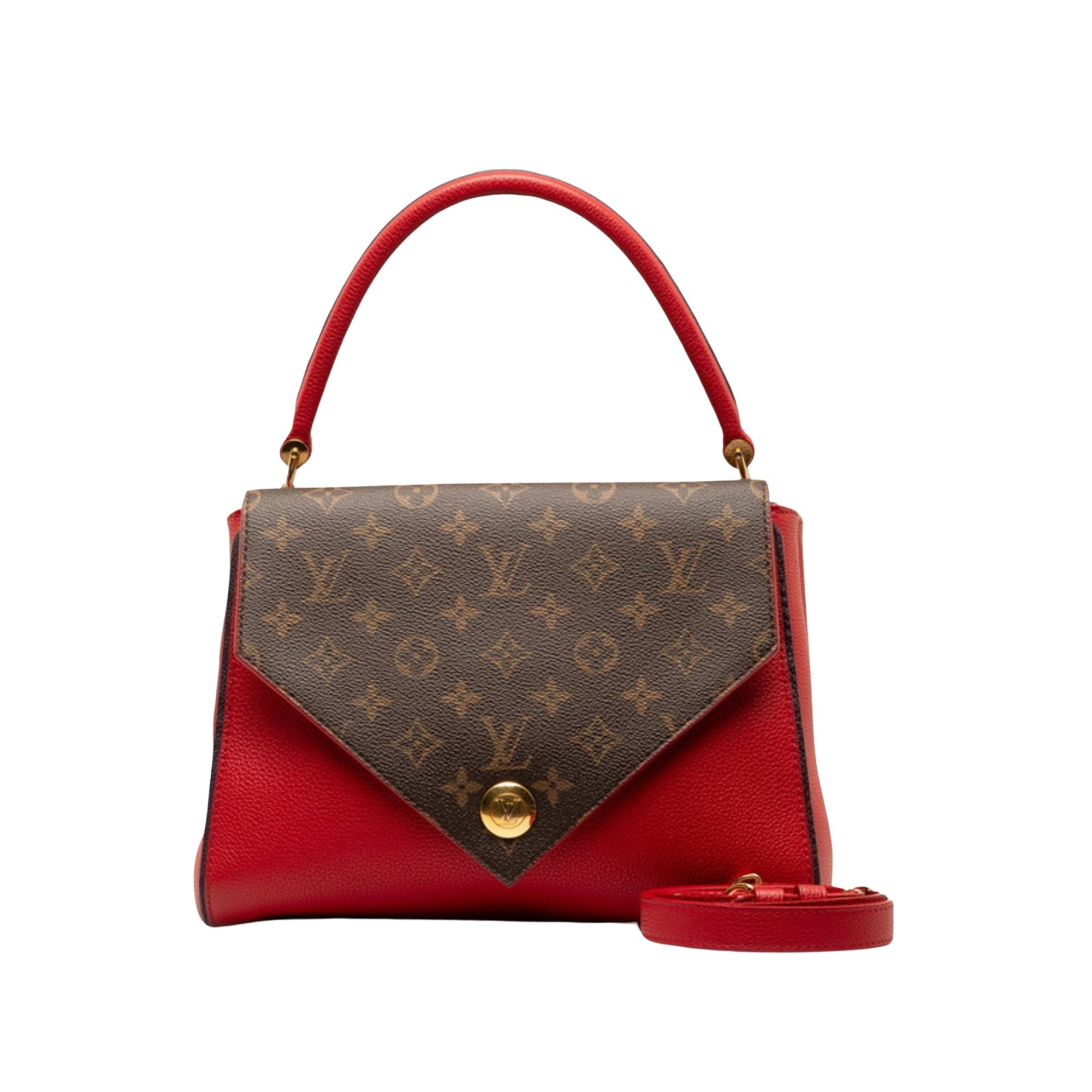 Louis Vuitton Double V Brown Canvas Handbag 