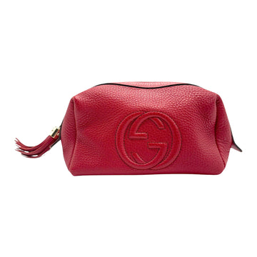 Gucci Soho Red Leather Clutch Bag