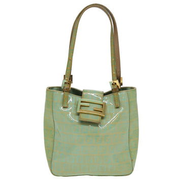 Fendi Mamma Baguette Green Vinyl Handbag 